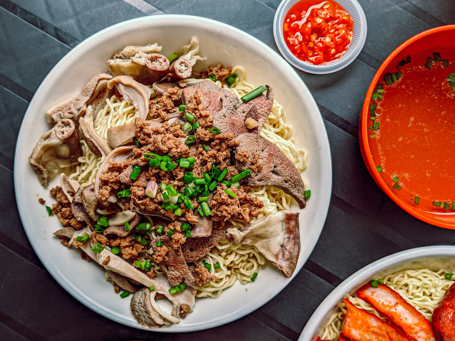 Sarawak noodles with minced meat