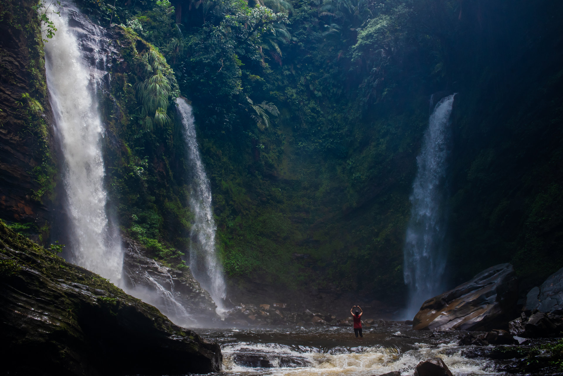 Waterfall in the Sarawak rainforest