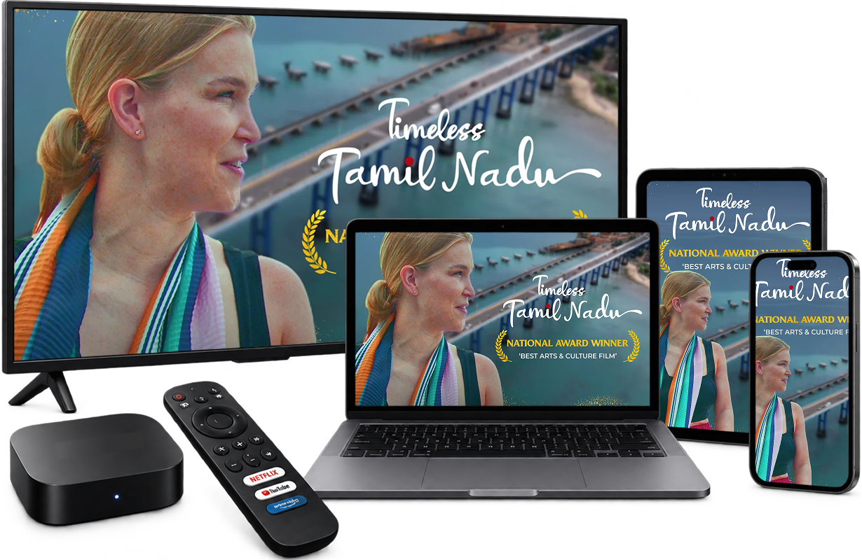 Travelxp playing across TV, laptop, tablet, phone, and streaming box
