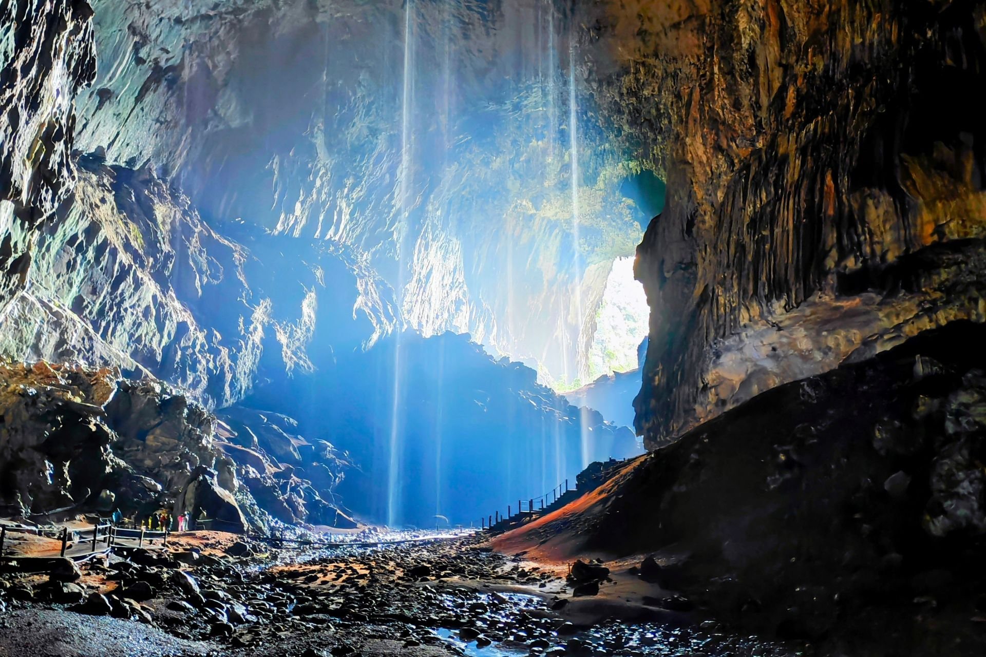 Inside a cave at Gunung Mulu National Park