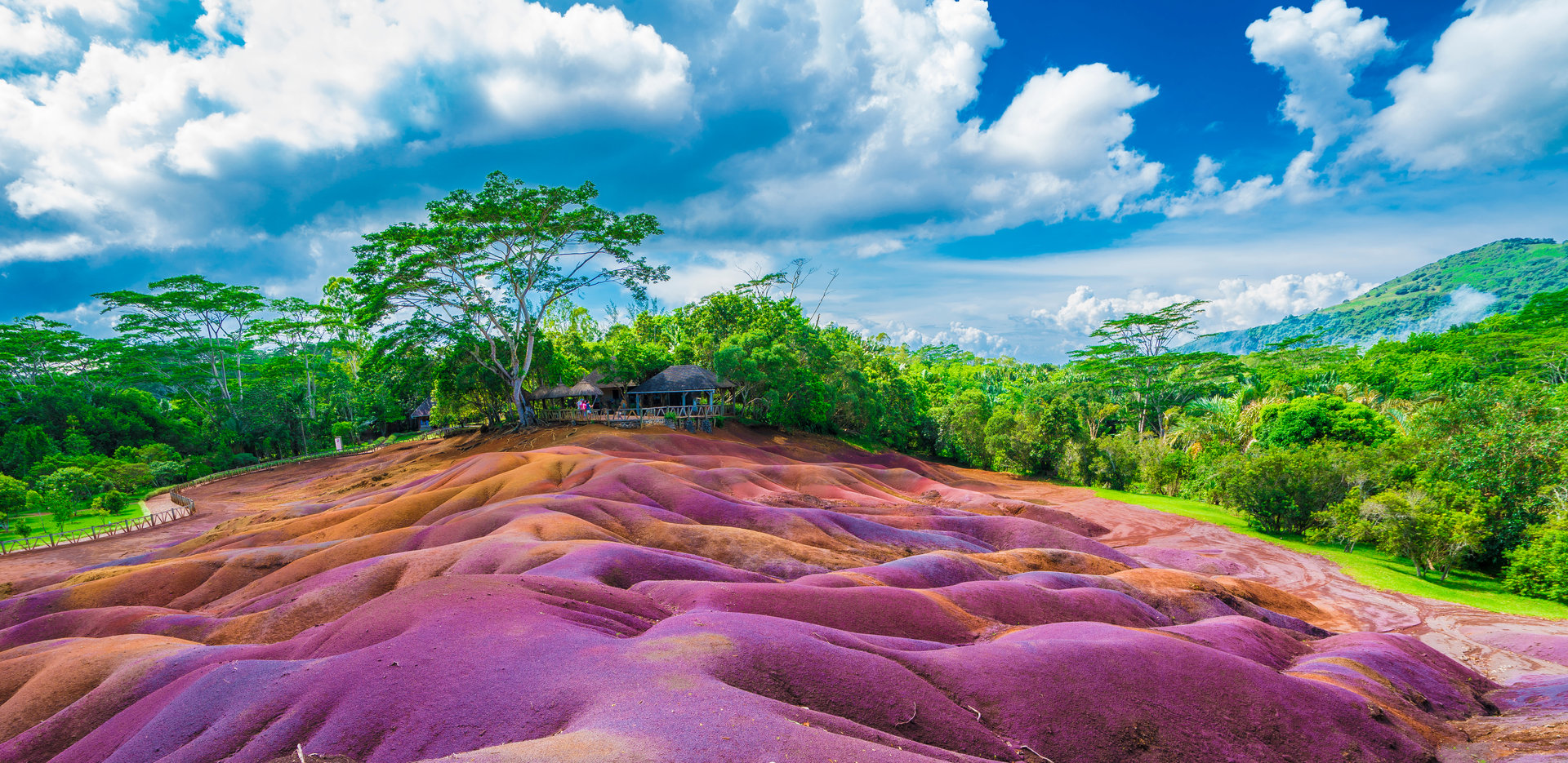 The Seven Coloured Earth dunes at Chamarel